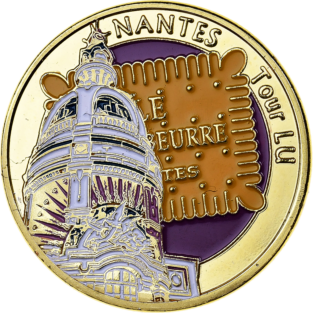 Frankreich, betaalpenning, Nantes, tour LU, Copper-nickel Aluminium, VZ