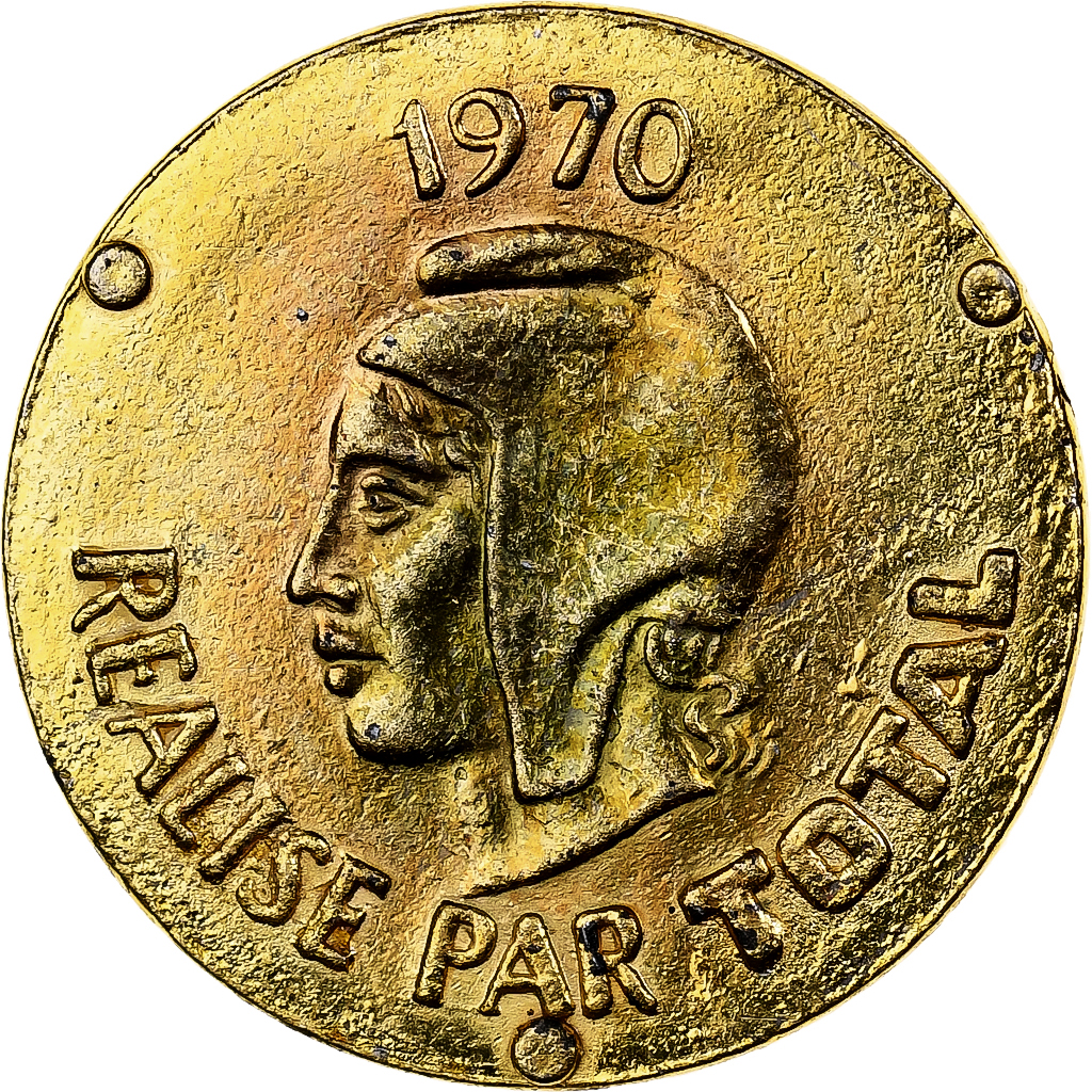 France, Token, Collection Total, Léon Gambetta, 1970, Brass, 