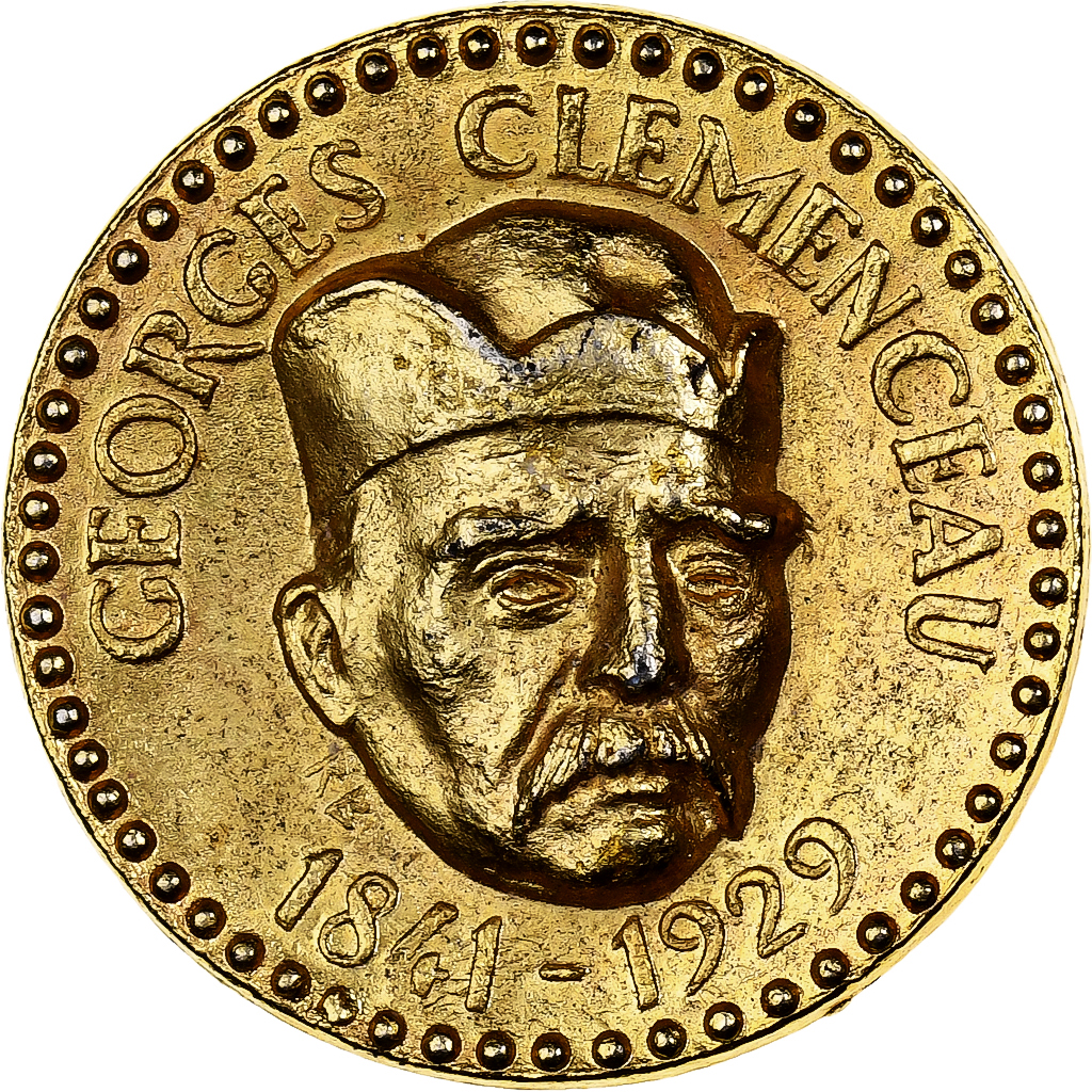 France, Token, Collection Total, Georges Clémenceau, 1970, Brass, 