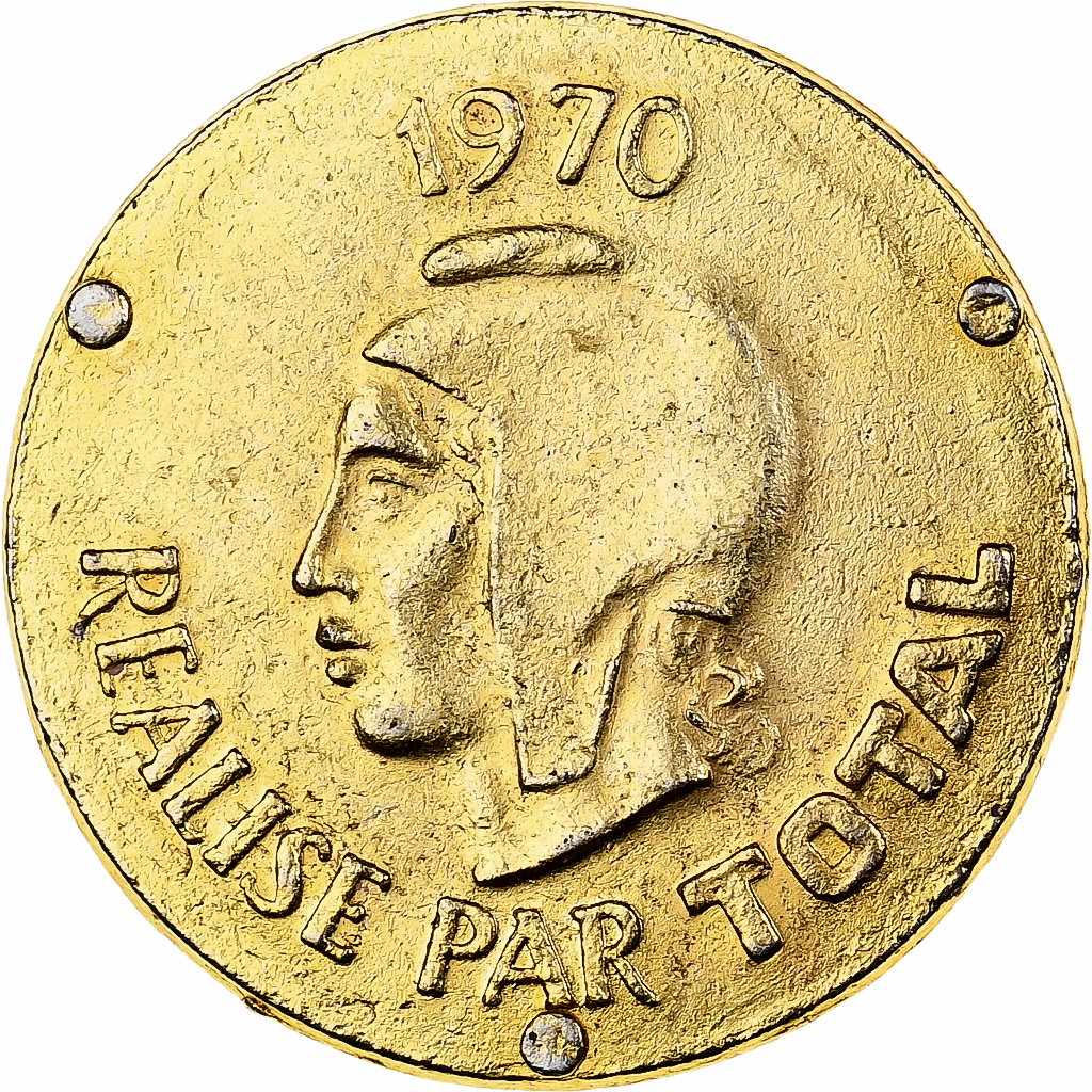 France, Token, Collection Total, Georges Clémenceau, 1970, Brass, 