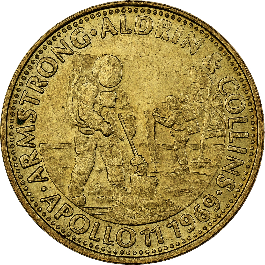 France, Token, Collection Shell, Apollo 11, Bronze-Aluminium, 