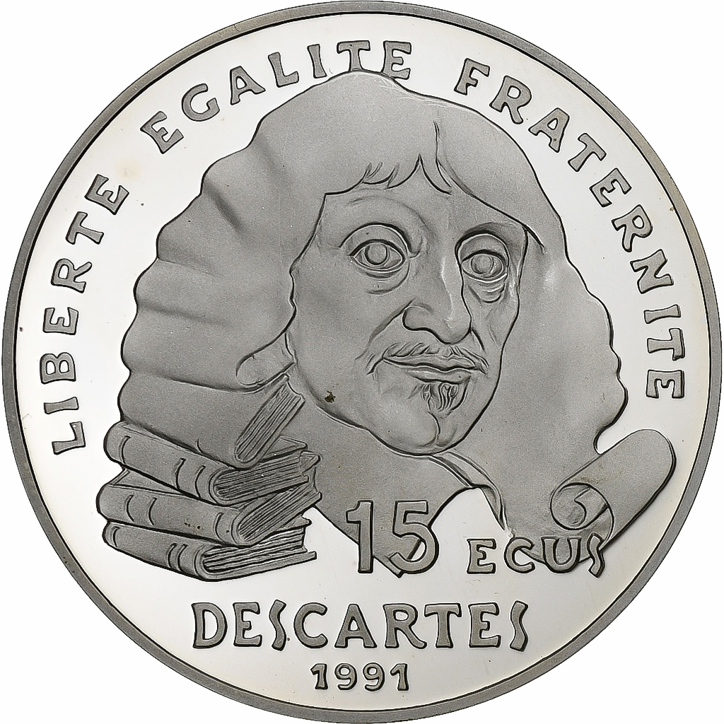 France, 100 Francs, Descartes, 1991, Paris, BE, Silver, , Gadoury:c24
