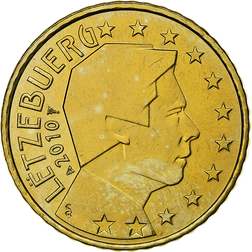Luxemburg, 50 Euro Cent, 2010, STGL, Messing, KM:91