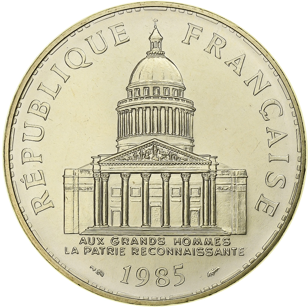 France, 100 Francs, Panthéon, 1985, Paris, Silver, , Gadoury:898