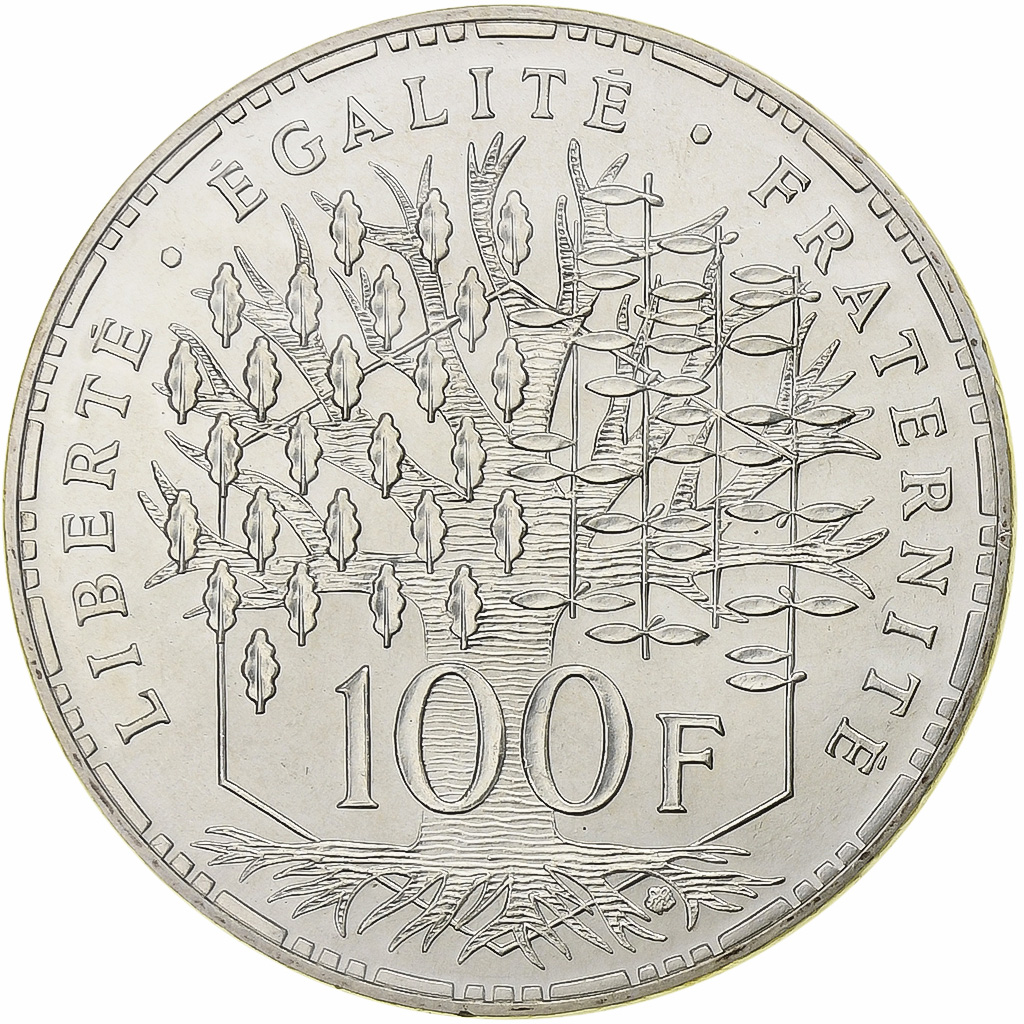 France, 100 Francs, Panthéon, 1985, Paris, Silver, , Gadoury:898