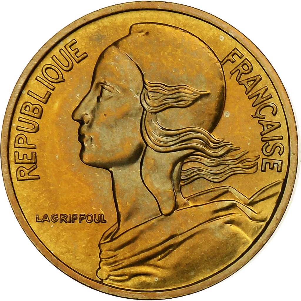 Coin, France, Marianne, 5 Centimes, 1981, Paris, série FDC, 