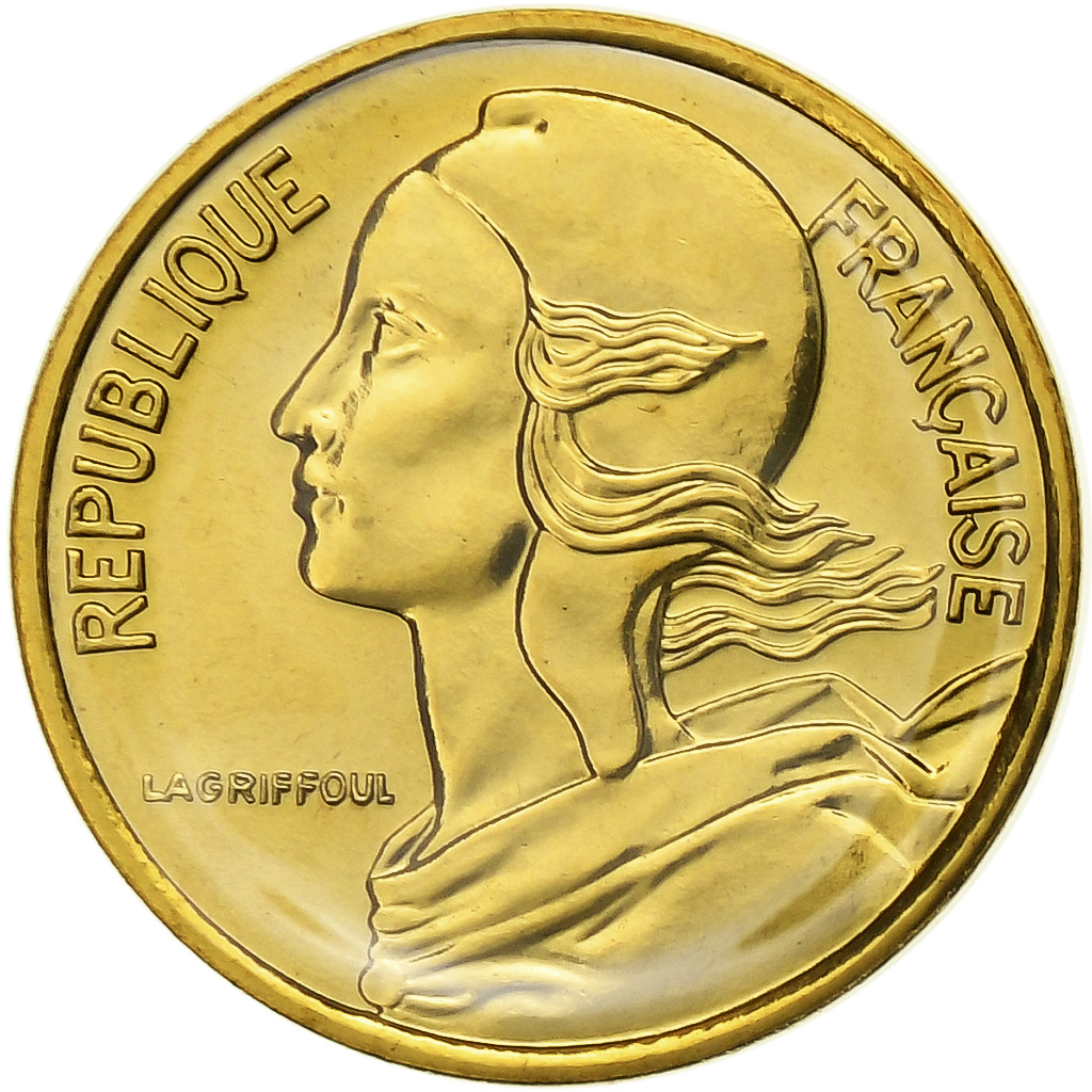 Coin, France, Marianne, 5 Centimes, 1983, Paris, série FDC, MS