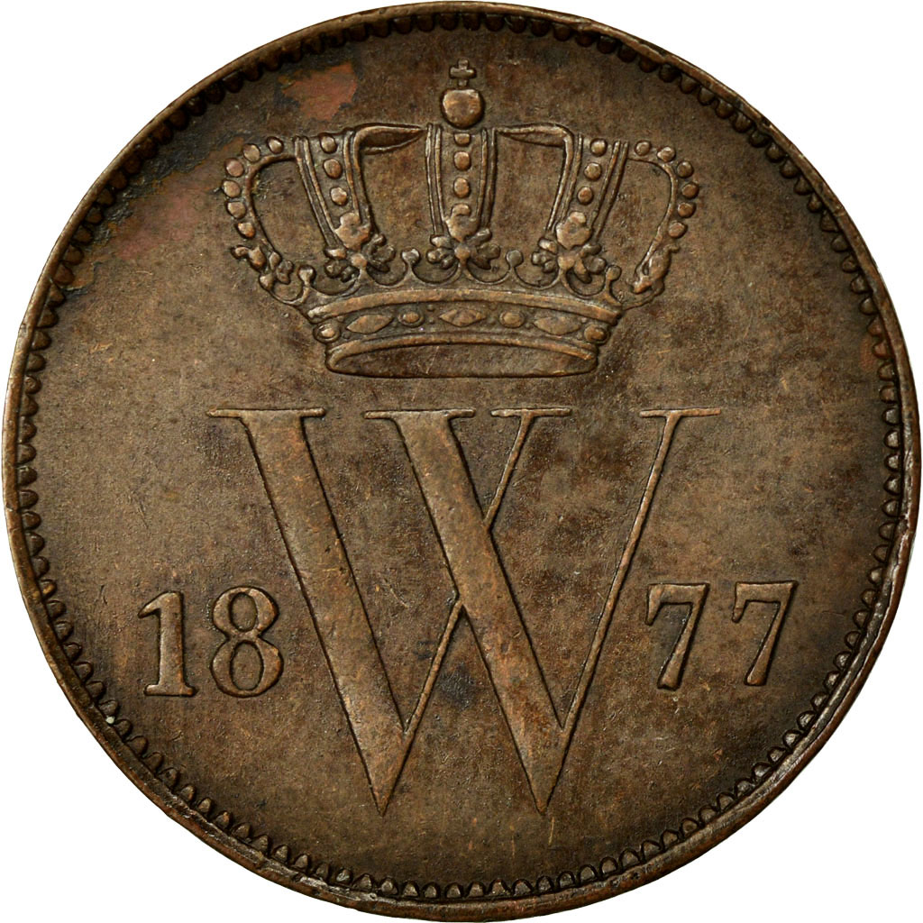 Coin, Netherlands, William III, Cent, 1877, , Copper, KM:100
