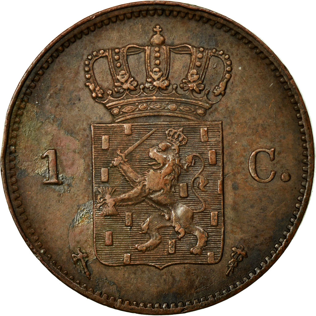 Coin, Netherlands, William III, Cent, 1877, , Copper, KM:100
