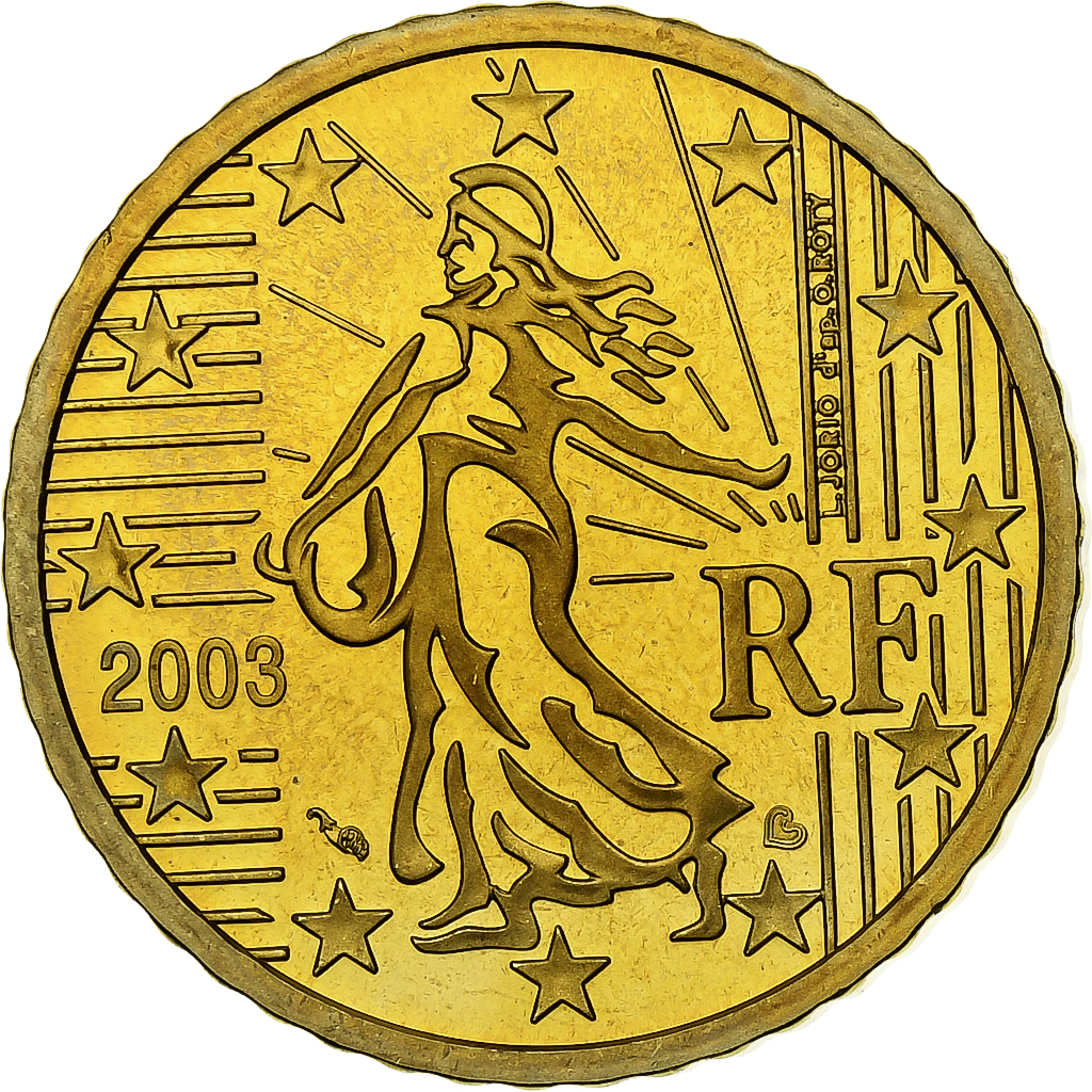 France, 50 Euro Cent, 2003, BE, FDC, Laiton, KM:1287
