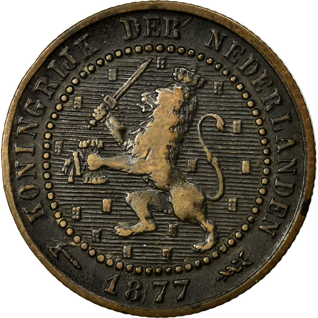 Coin, Netherlands, William III, Cent, 1877, , Bronze, KM:107.1