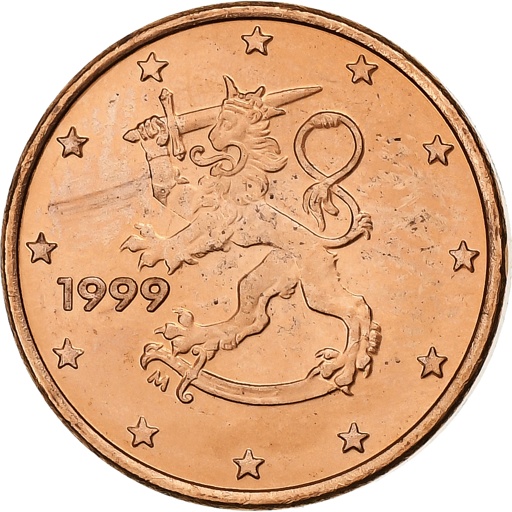 Finland, Euro Cent, 1999, MS, Copper Plated Steel, KM:98