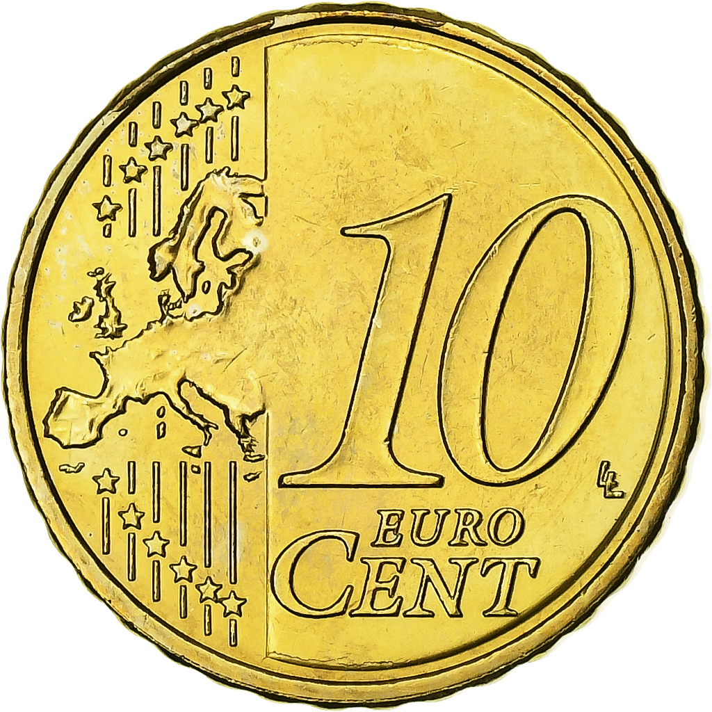 Malta, 10 Euro Cent, 2008, STGL, Messing, KM:128