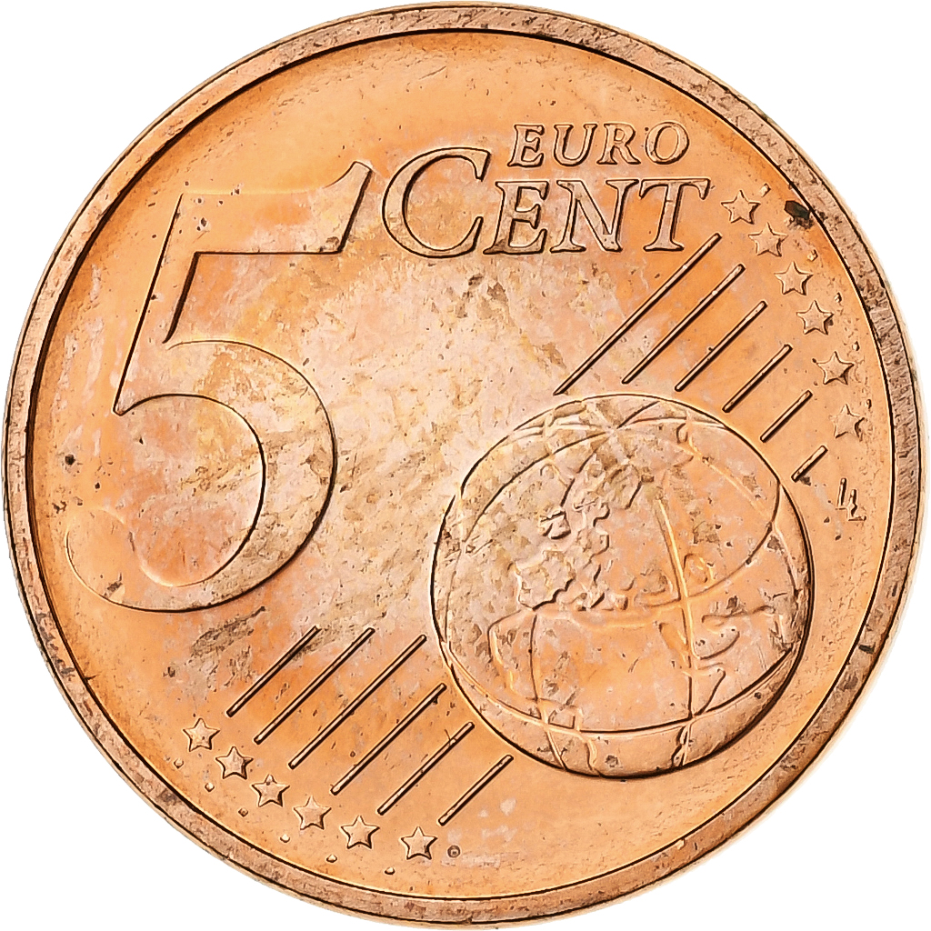 Österreich, 5 Euro Cent, 2004, STGL, Copper Plated Steel, KM:3084