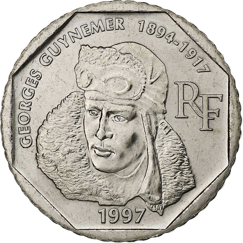 Coin, France, Guynemer, 2 Francs, 1997, Paris, FDC, , Nickel, KM:1187