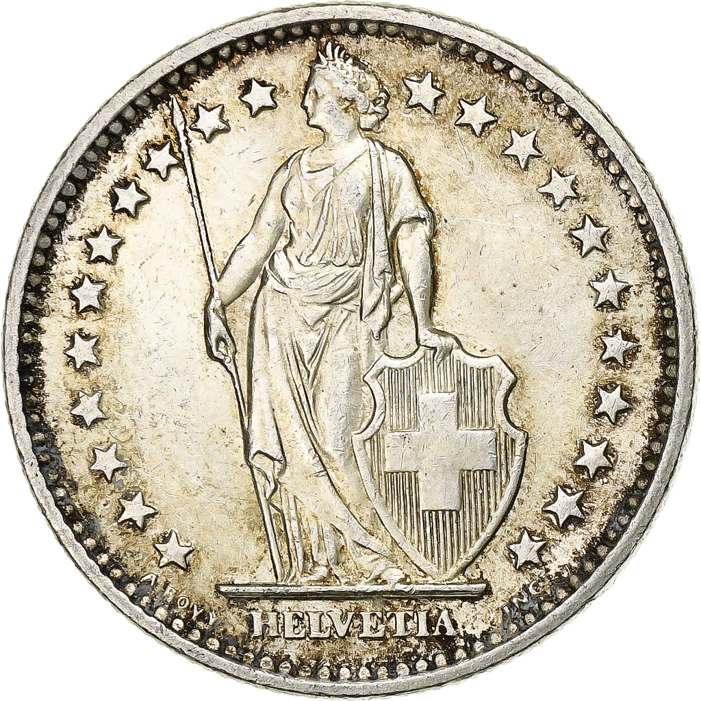 Switzerland, 2 Francs, 1967, Bern, Silver, , KM:21