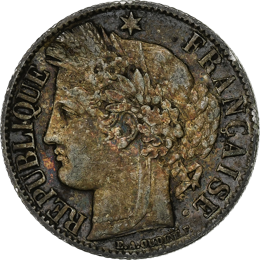 France, Franc, Cérès, 1872, Paris, Silver, , Gadoury:465a, KM:822.1