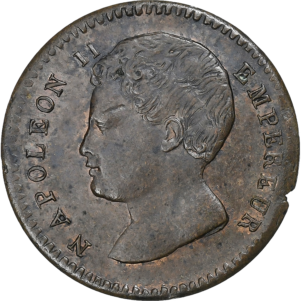 France, Napoleon II, 1/2 Franc, 1816, Brussels, ESSAI, Bronze, 