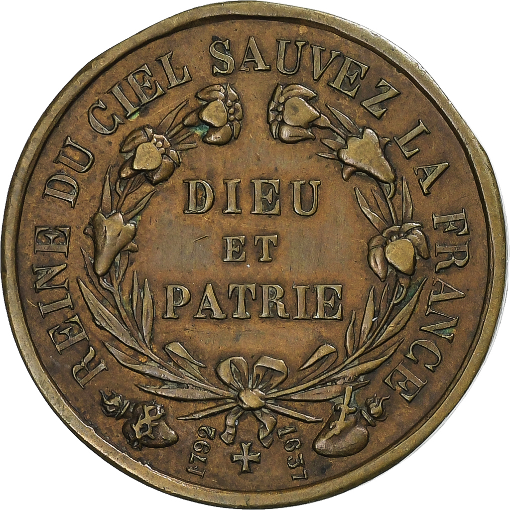 France, Token, Henri V, Reine du ciel, Sauvez la France, Copper, 