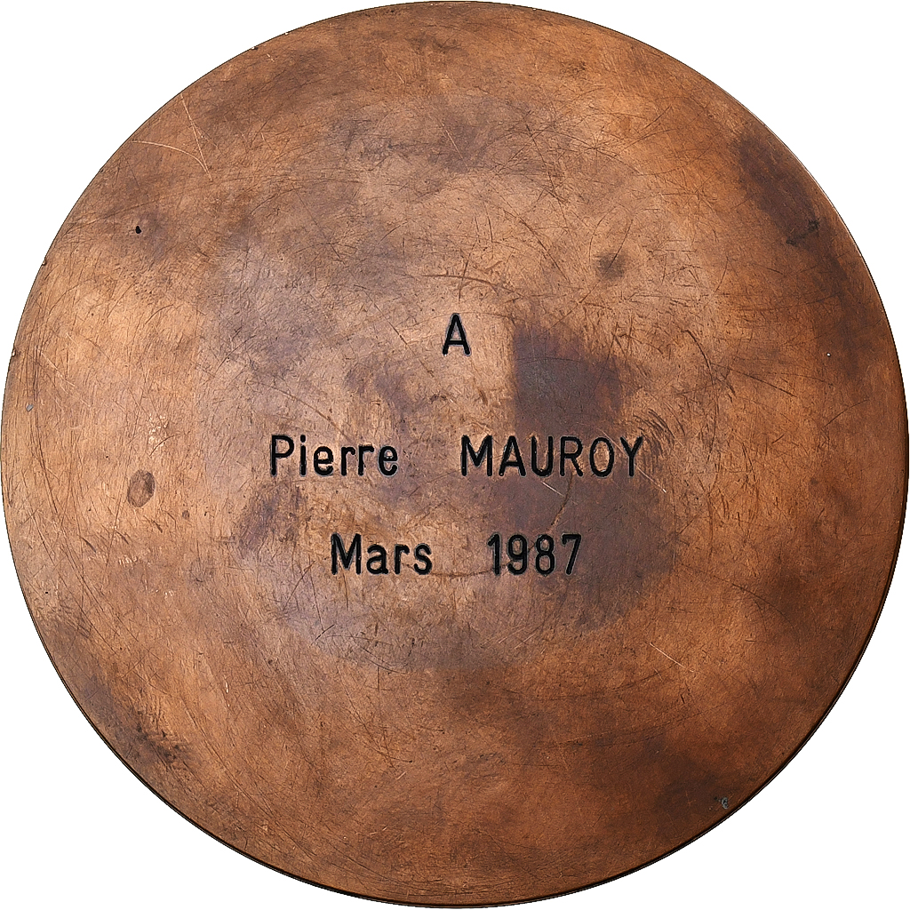 France, Medal, Le Grand Orient de France à Pierre Mauroy, 1987, Bronze