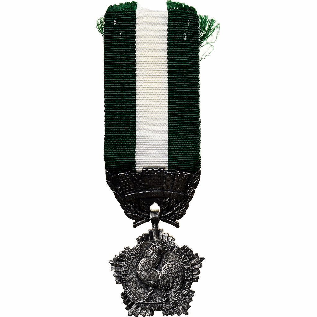 France, Collectivités locales, Politics, Medal, Uncirculated, Crouzat, Silvered