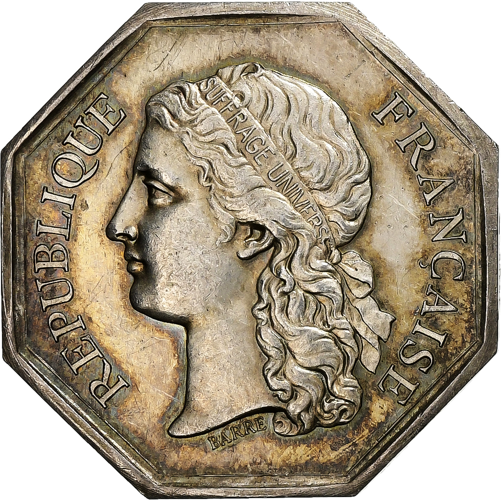France, Token, Compagnie des Notaires de Chateaudun, Silver, Barre, 