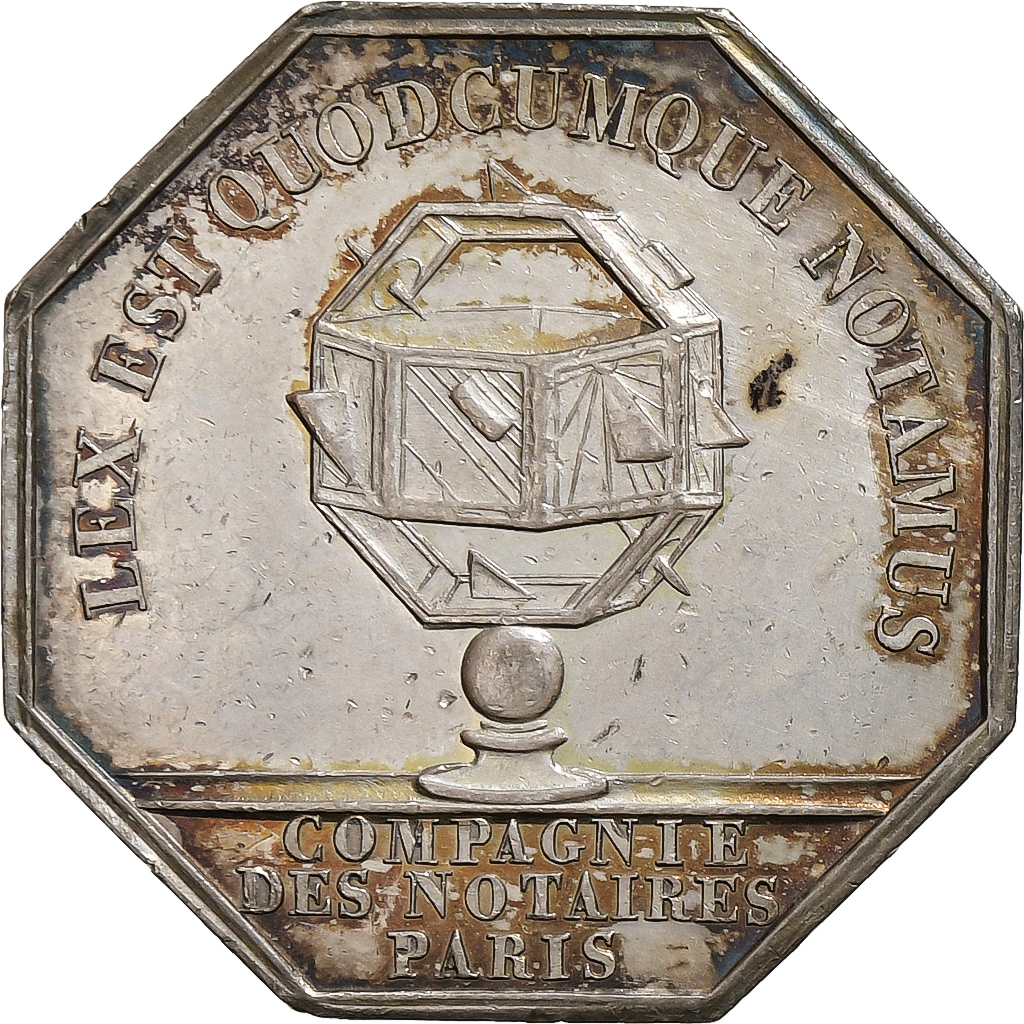 France, Token, Louis Philippe Ier, Compagnie des Notaires de Paris, Silver