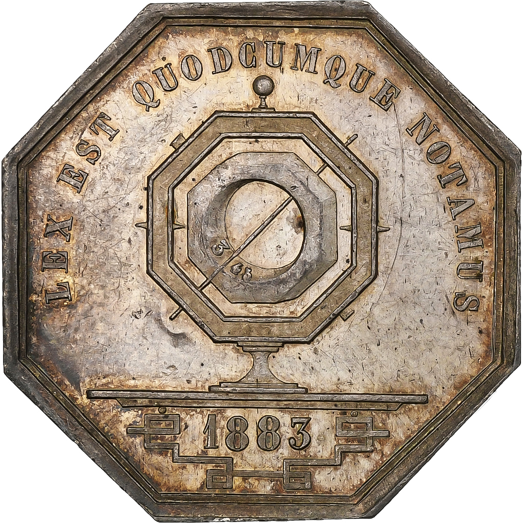 France, Token, Notaires de l'Arrondissement de Lyon, 1883, Schaller, 