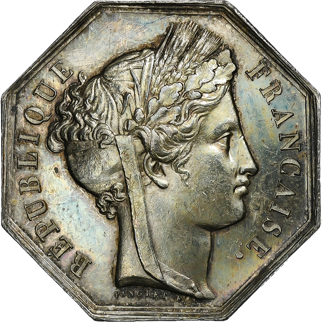 France, Token, Notaires de l'Arrondissement de Fontainebleau, Silver, Pingret