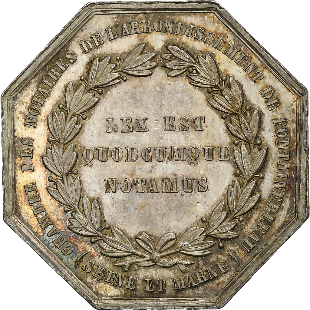 France, Token, Notaires de l'Arrondissement de Fontainebleau, Silver, Pingret