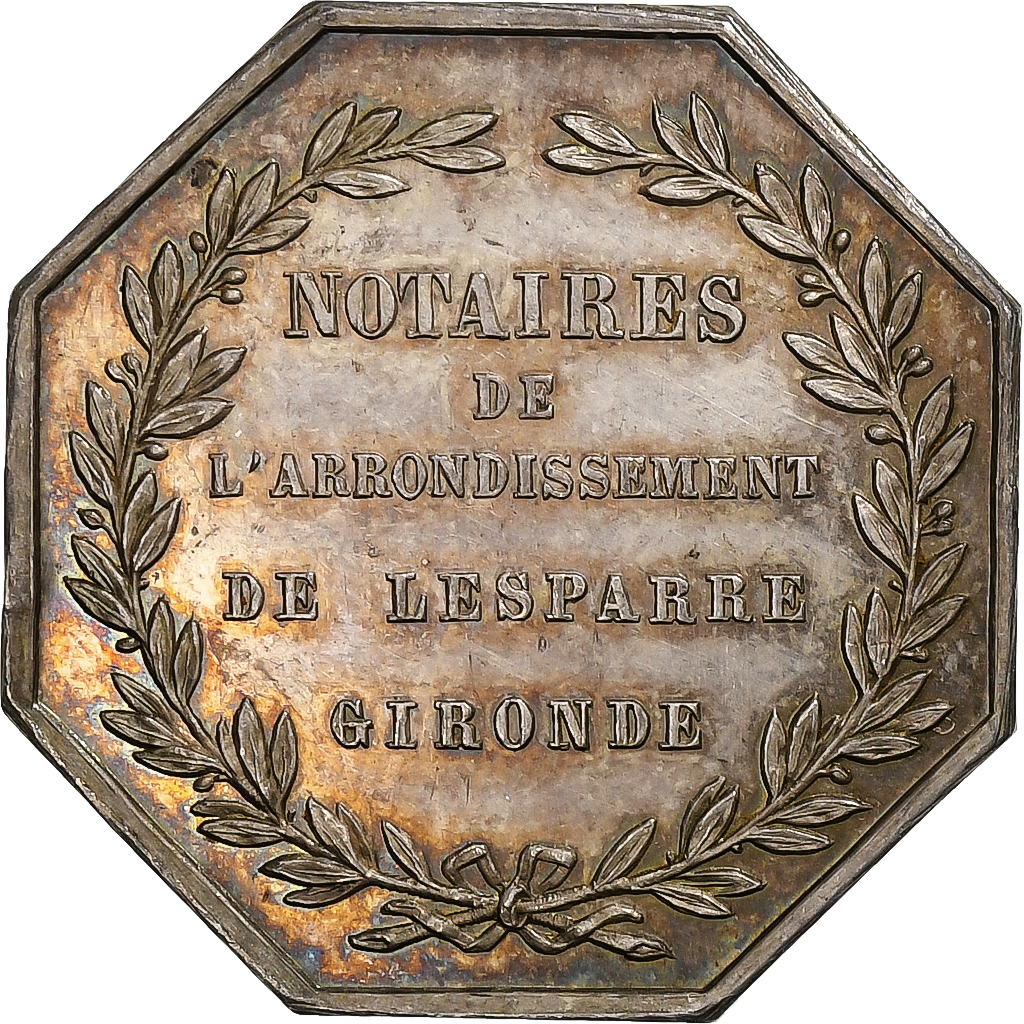France, Token, Notaires de l'Arrondissement de Lesparre, Gironde, Silver