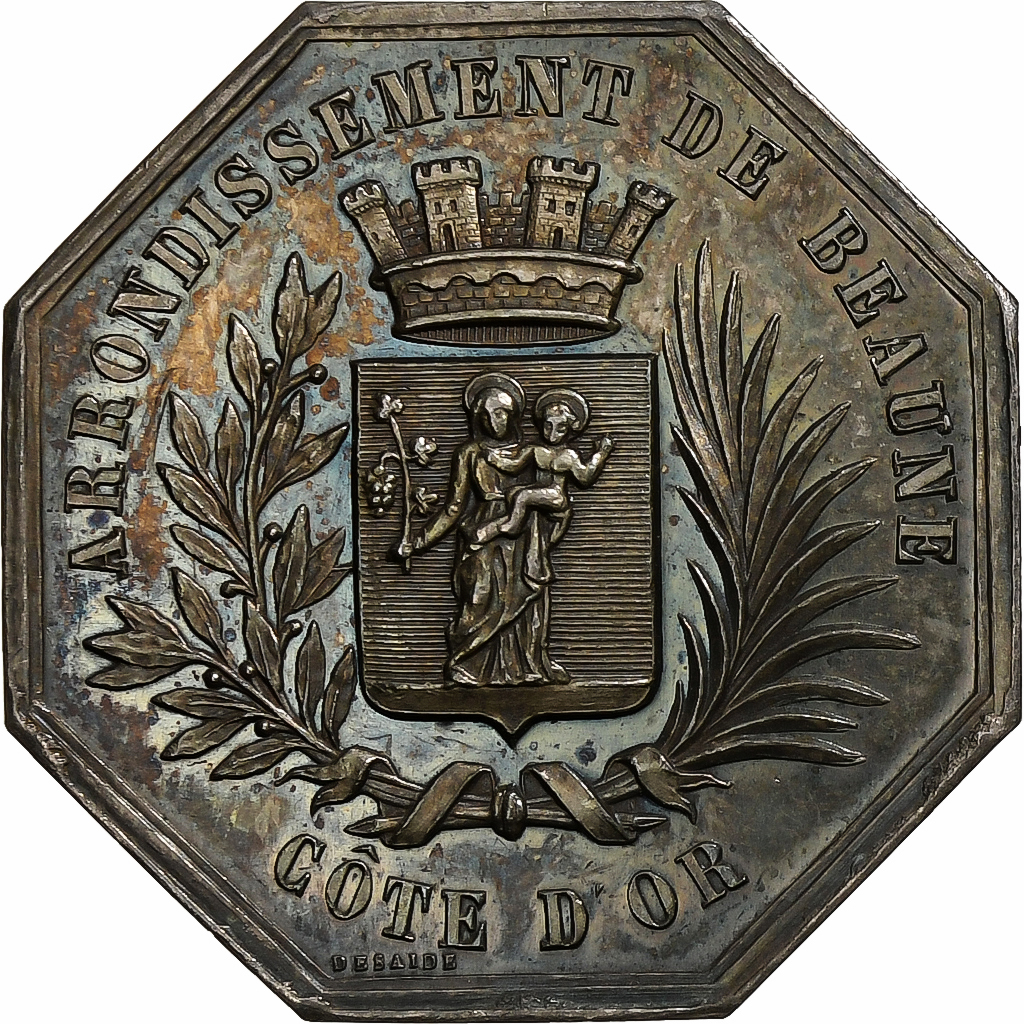 France, Token, Notaires de l'Arrondissement de Beaune, Côte d'Or, Silver