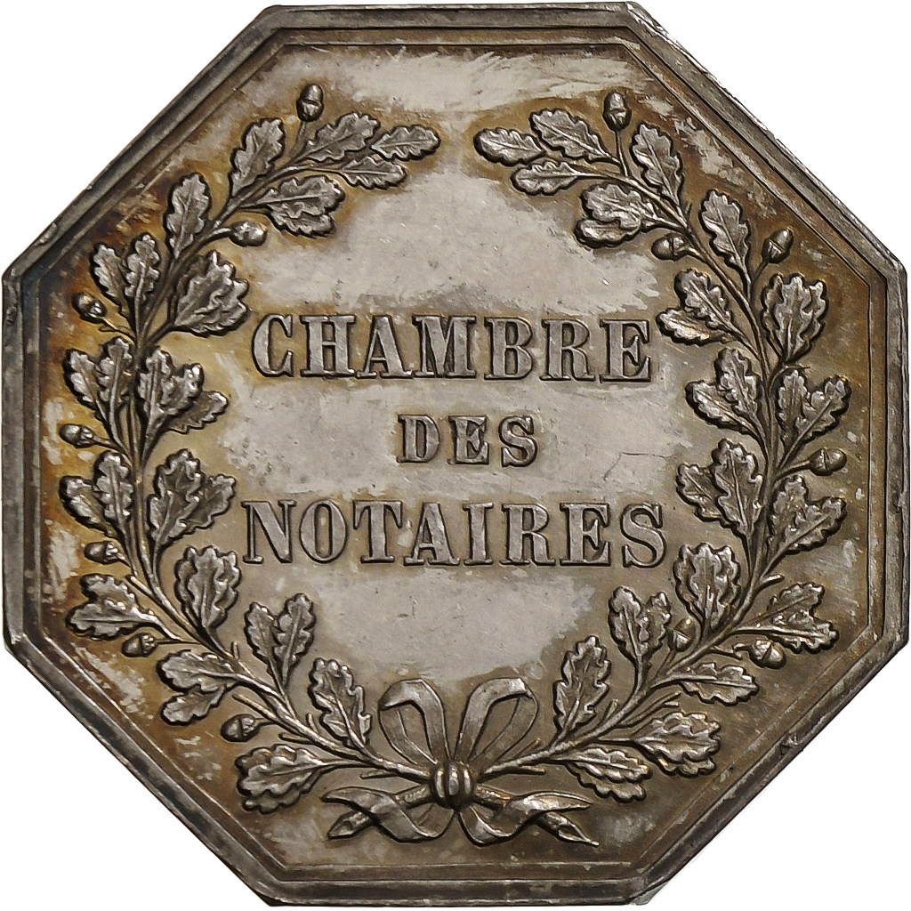 France, Token, Notaires de l'Arrondissement de Beaune, Côte d'Or, Silver