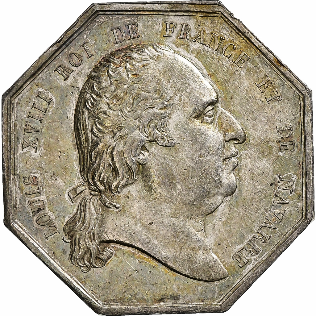 France, Token, Louis XVIII, Notaires de l'Arrondissement d'Orléans, Silver, De