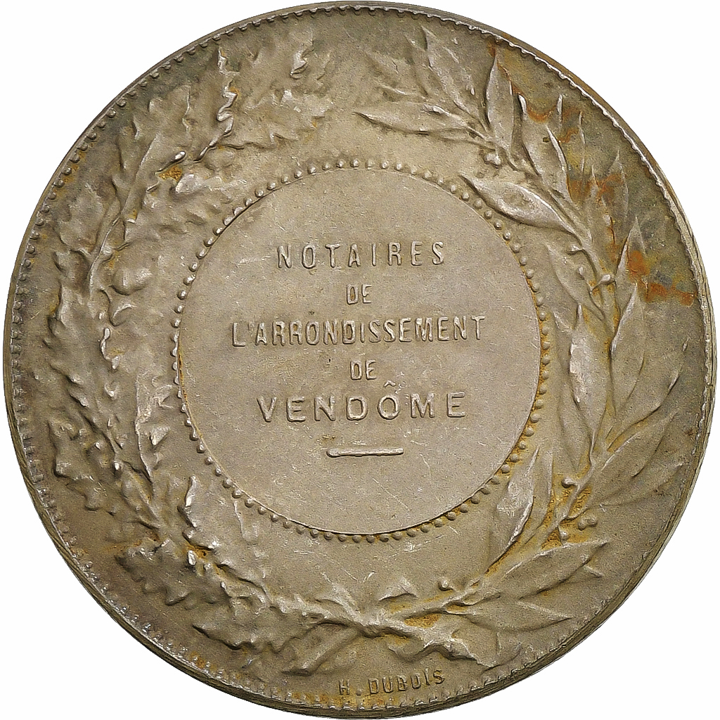 France, Token, Notaires de l'Arrondissement de Vendôme, Loir et Cher, Silver