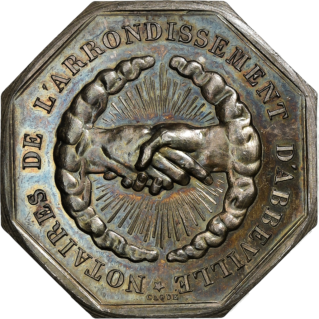 France, Token, Notaires de l'Arrondissement d'Abbeville, Silver, 