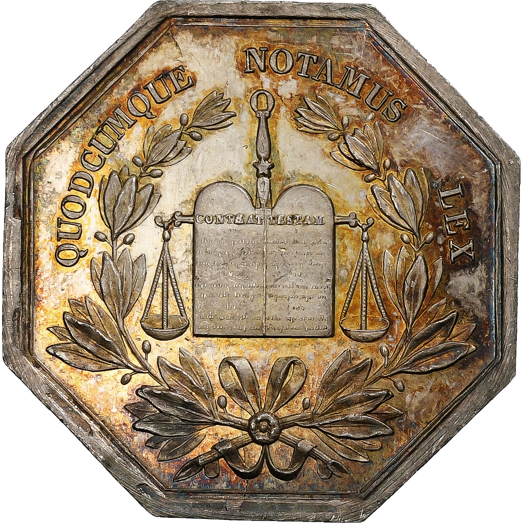 France, Token, Notaires de l'Arrondissement d'Abbeville, Silver, 