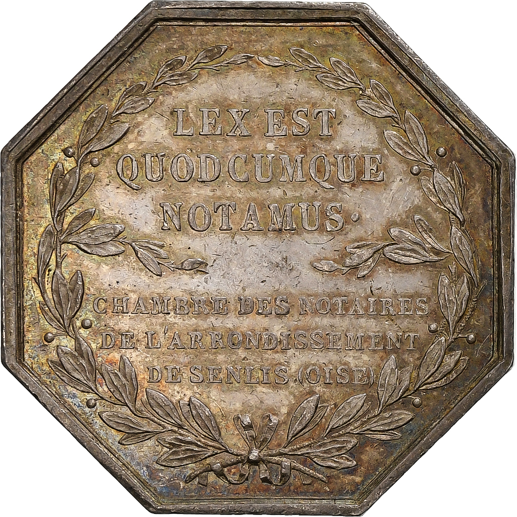 France, Token, Louis Philippe I, Notaires de l'Arrondissement de Senlis, Oise