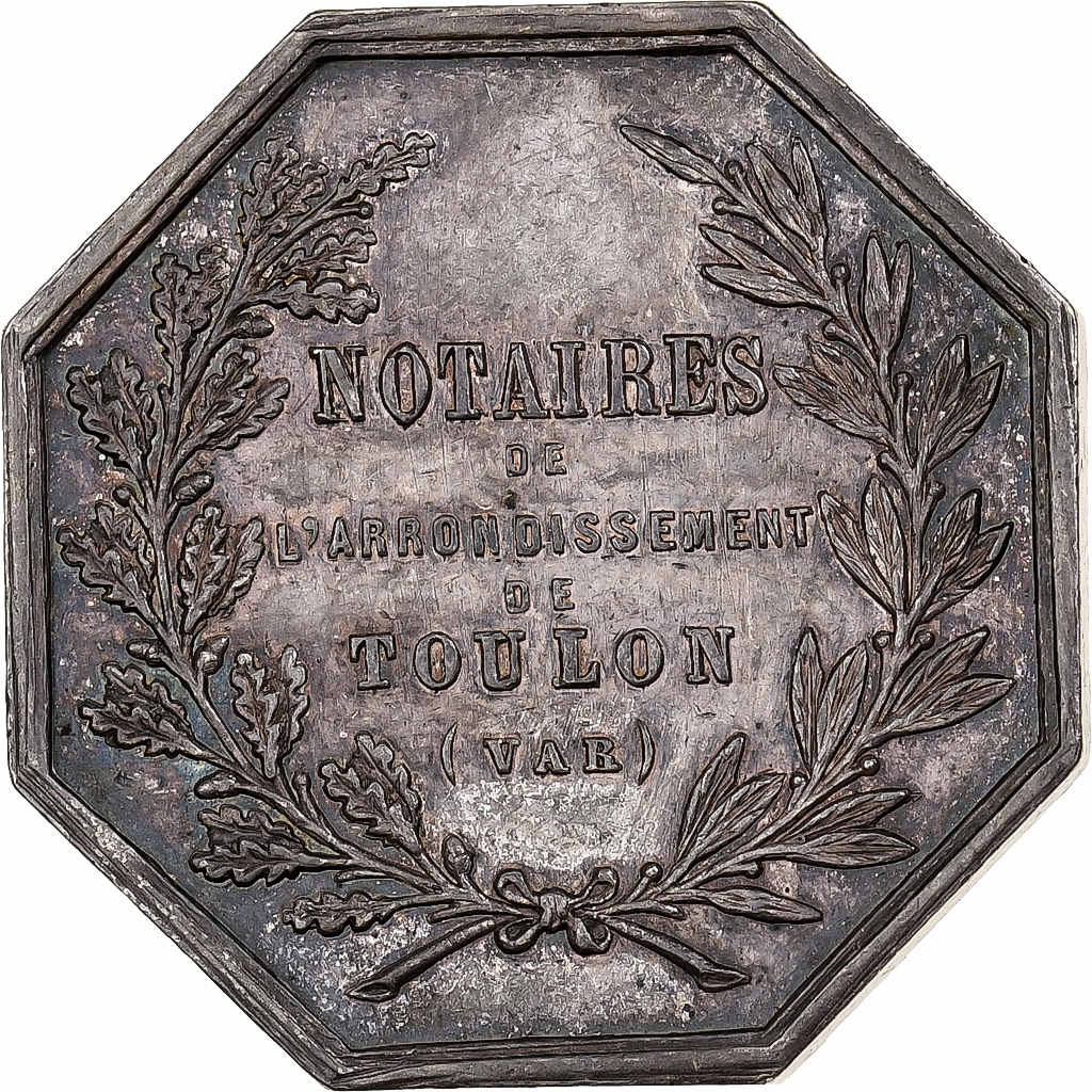 France, Token, Notaires de l'Arrondissement de Toulon, Silver, 