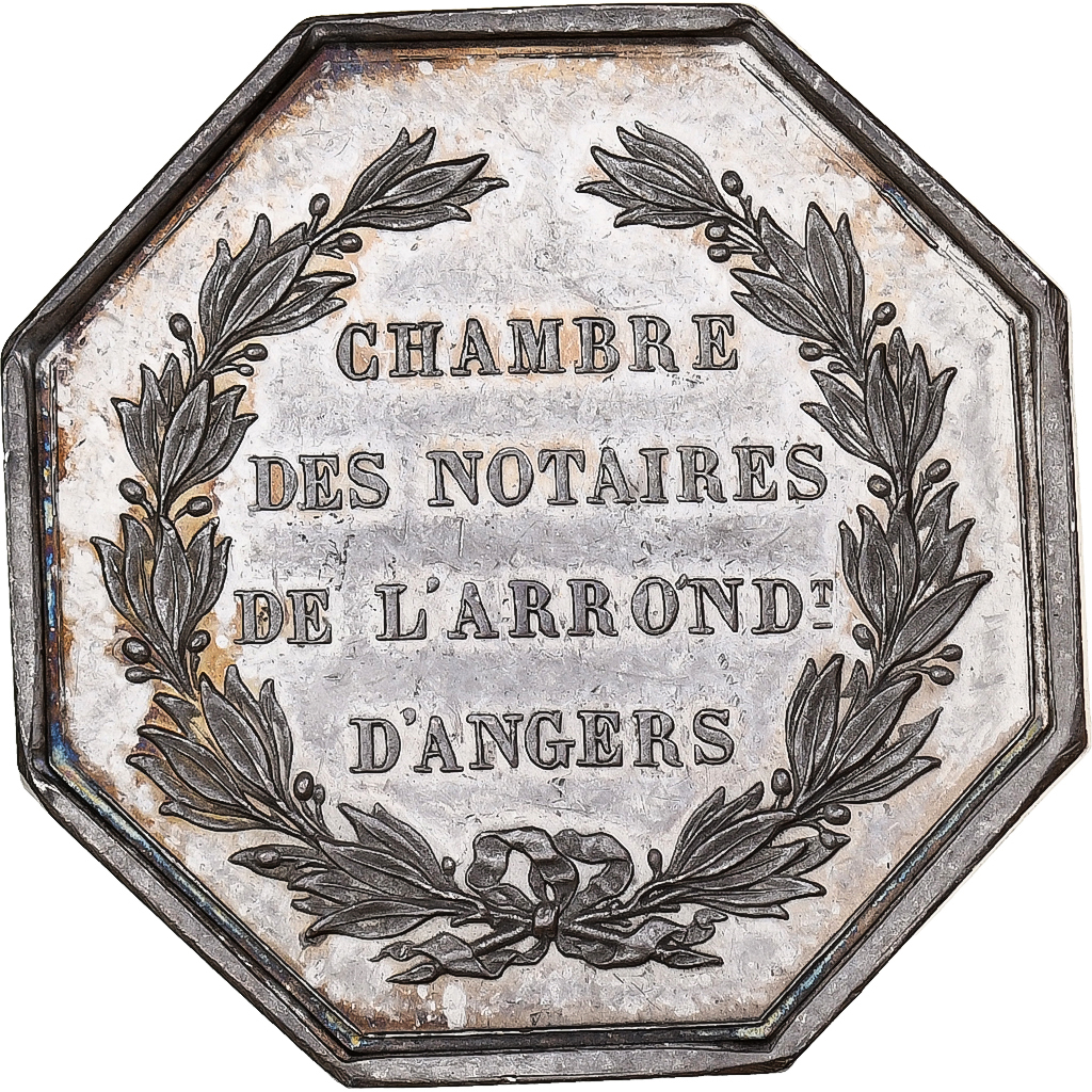 France, Token, Chambre des Notaires d'Angers, Silver, Pacot, 