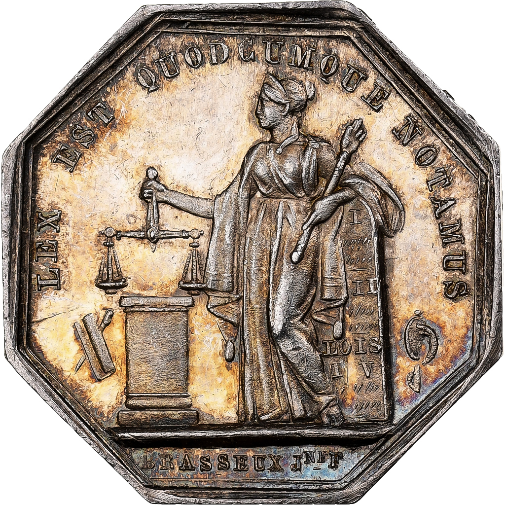 France, Token, Chambre des Notaires d'Evreux, Silver, Brasseux, 