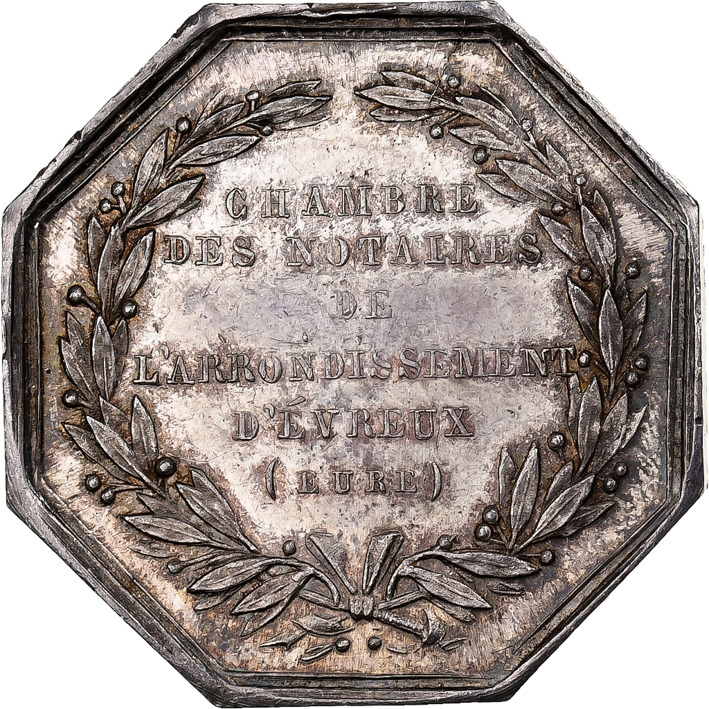France, Token, Chambre des Notaires d'Evreux, Silver, Brasseux, 