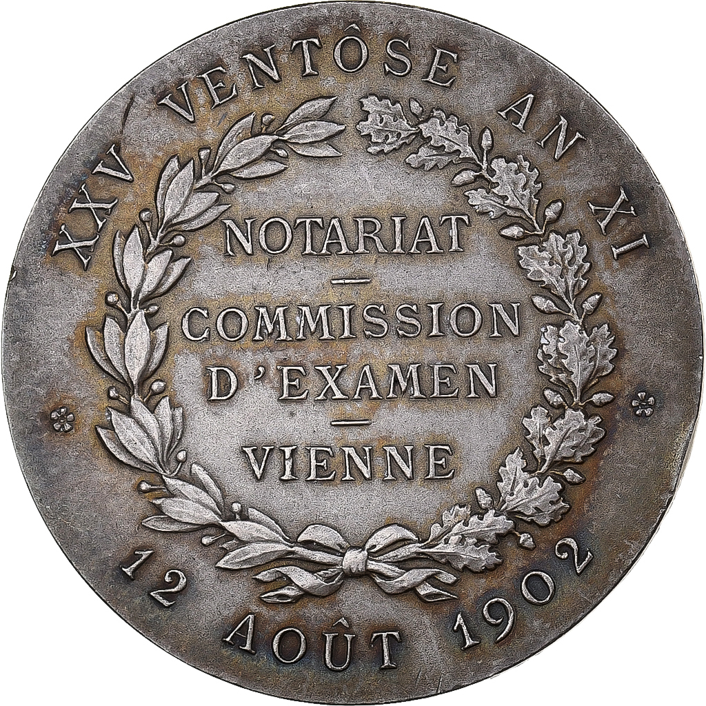France, Token, Notariat, Commission d'Examen, Vienne, Silver, 