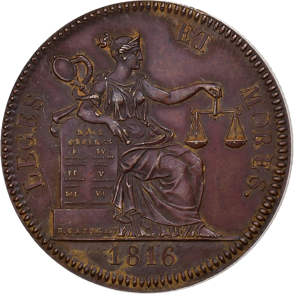 Frankrijk, Token, Compagnie des Notaires d'Amiens, Koper, ZF+, Lerouge:9e