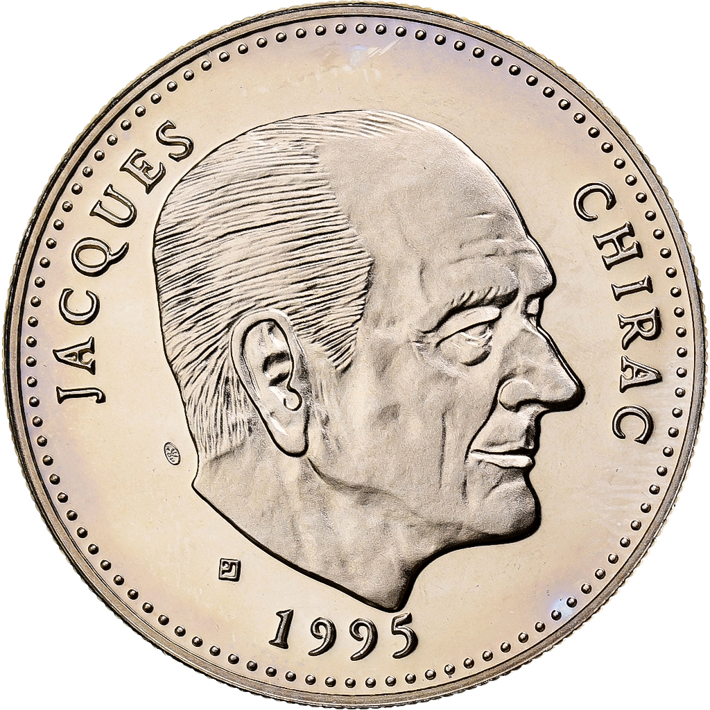 France, Medal, Ve République, Jacques Chirac, Copper-nickel, 
