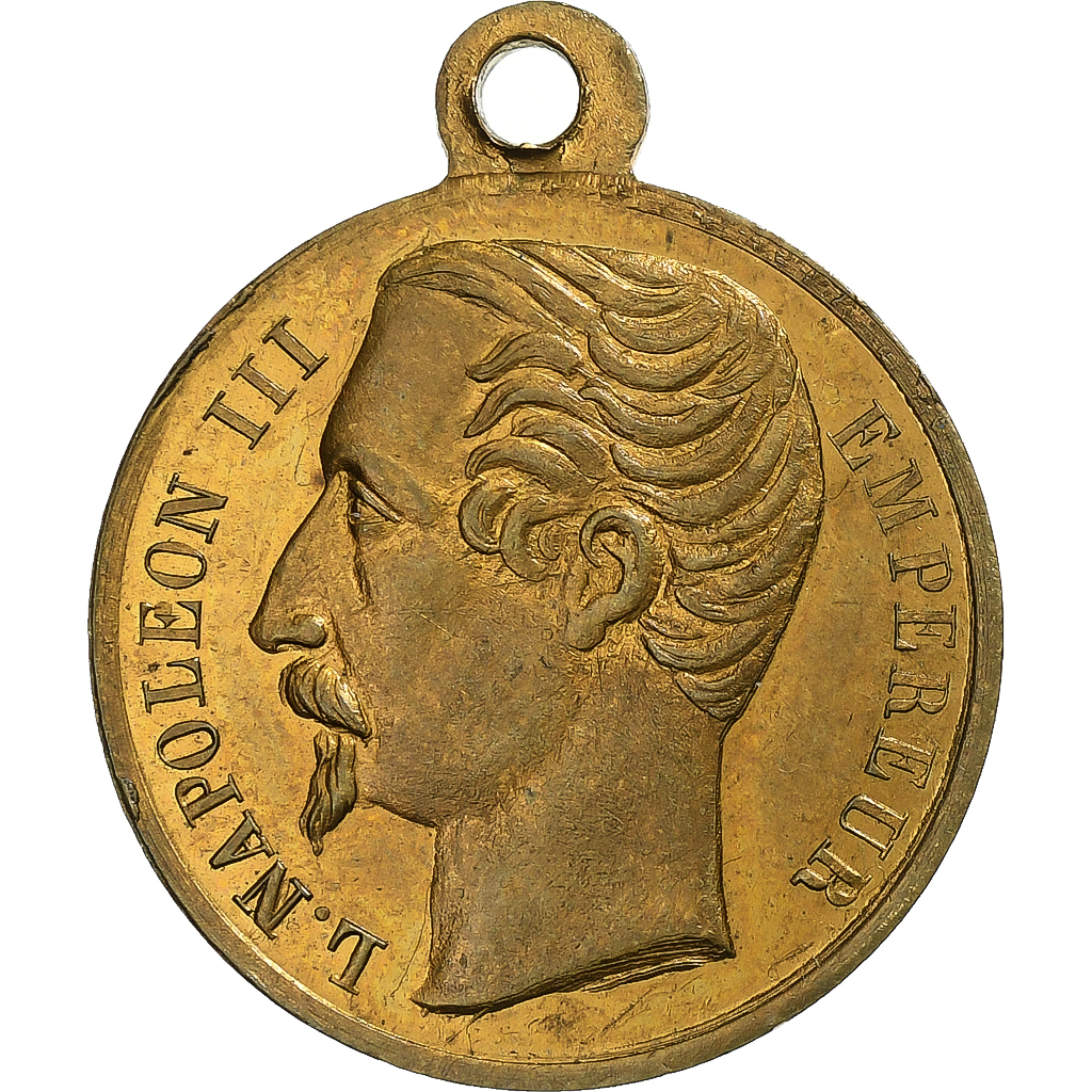 France, Medal, Louis Napoléon III, Vive l'Empereur, 1852, Brass, 