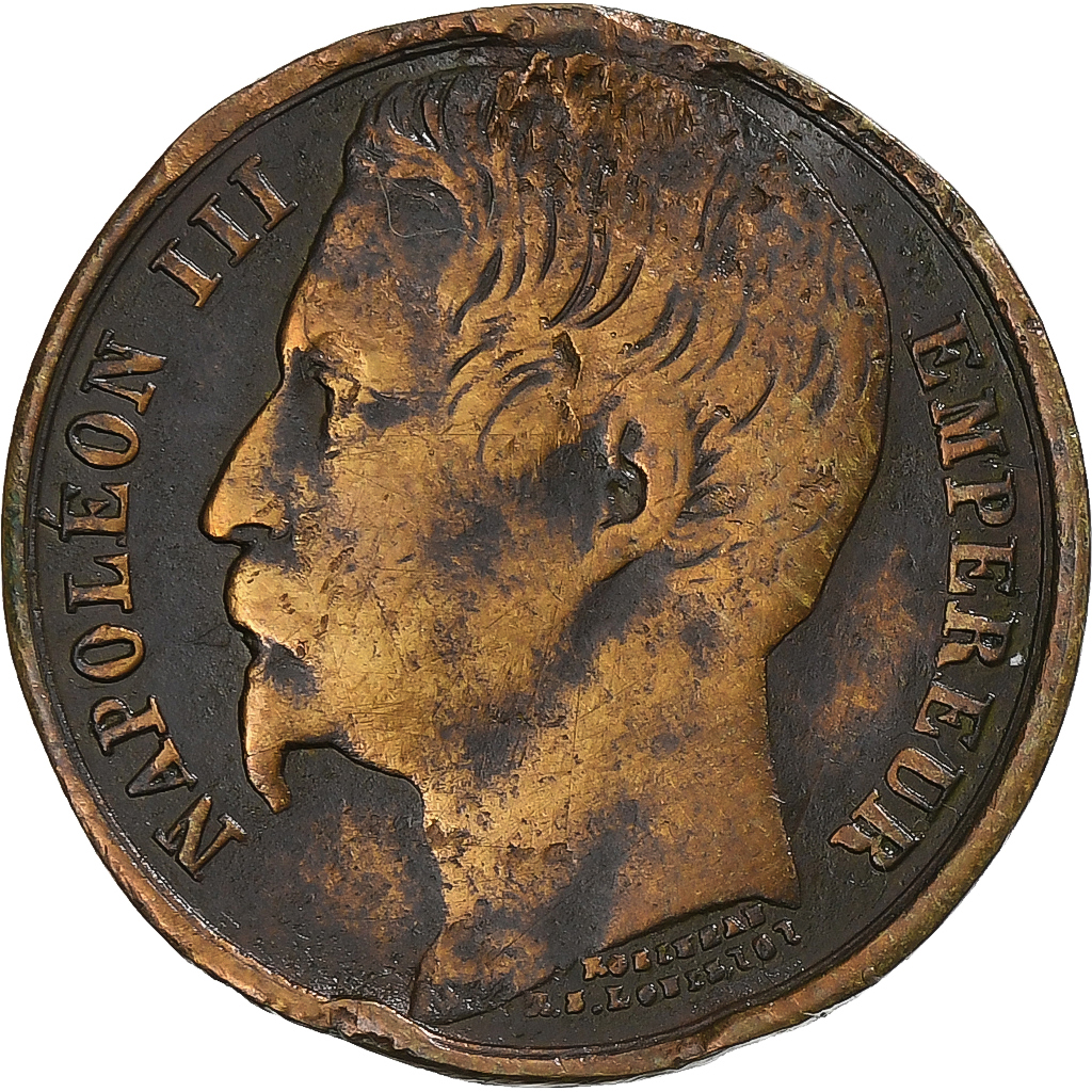 France, Medal, La ville de Paris à Louis-Napoléon empereur, Brass, Robineau