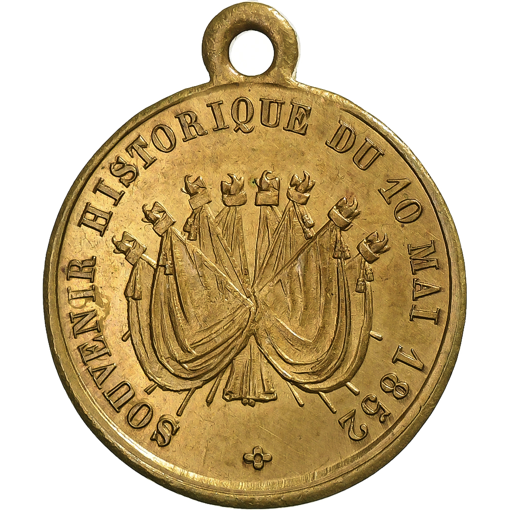 France, Medal, Souvenir Historique du 10 Mai, 1852, Brass, 