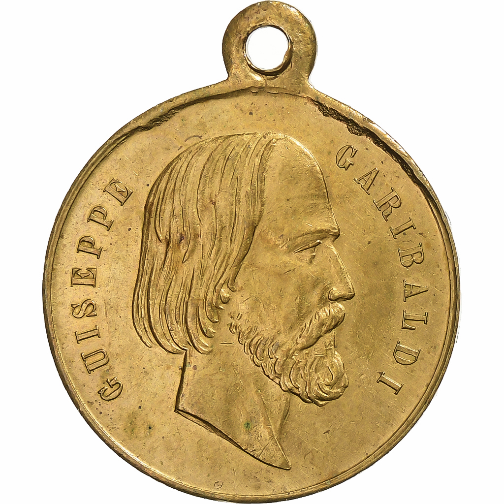 Italy, Medal, Garibaldi, Commandant des Chasseurs des Alpes, Brass, 