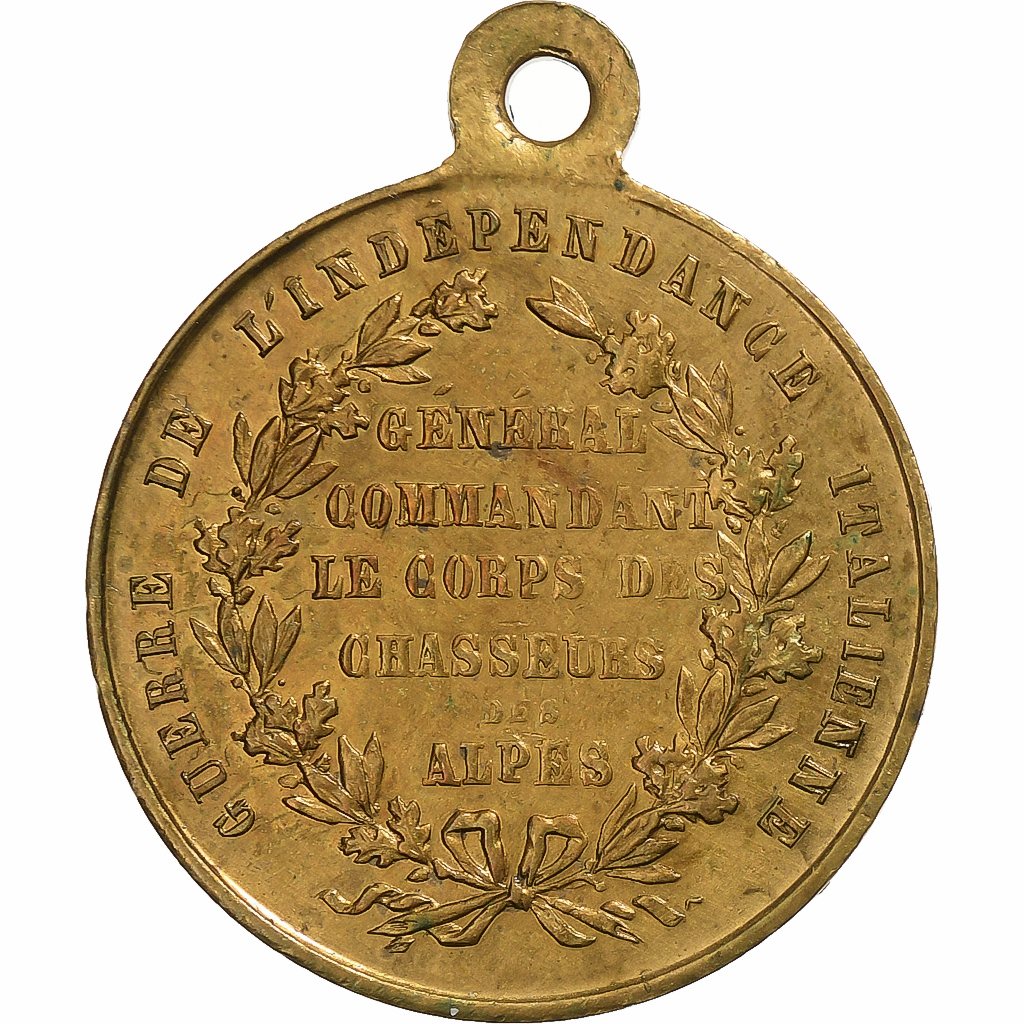 Italy, Medal, Garibaldi, Commandant des Chasseurs des Alpes, Brass, 